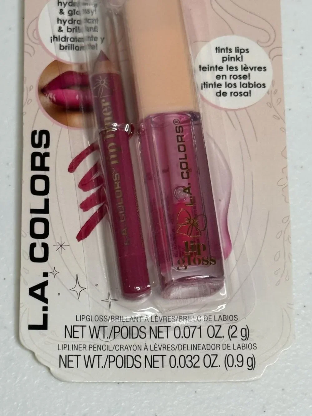 LA Colors Dreamy PH Lip Gloss & Lip Liner Duo Hydrating Lip Kit New